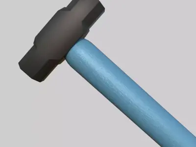 Sledgehammer Low-poly 3D model