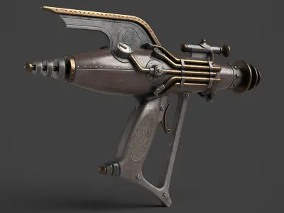 Fantasy Gun 06 Low-poly 3D model