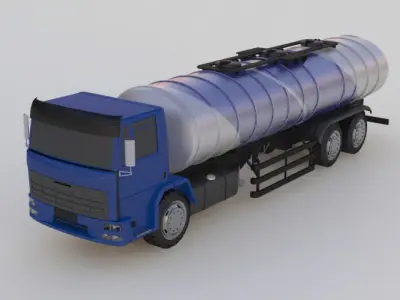  tanker fuel semi freight transportation trucking horizontal  3D model