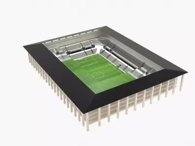 Soccer Stadium Low-poly 3D model 40