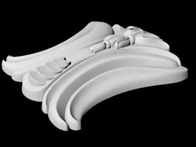 Central decor ornament for furniture 3D model 235