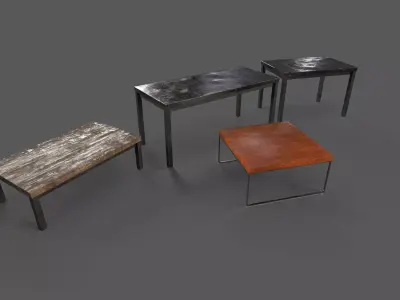 Garage Tables Low-poly 3D model