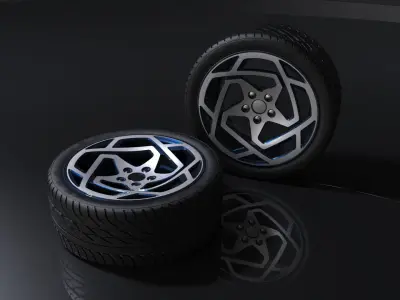 Custom car rim 3D model