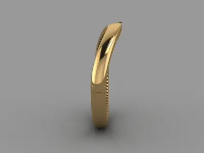 Bold Luxury Bracelet with Side Lock Mechanism   3D print model