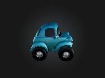 Cartoon car 3D model by your3dworld from CGTrader