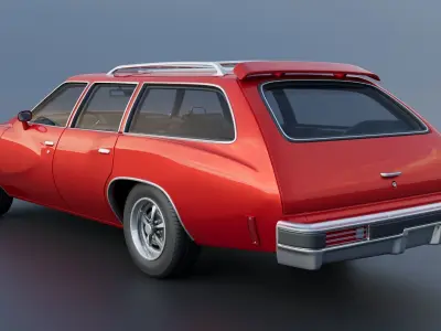 Pontiac LeMans Safari Wagon 1977 3D print model