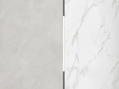 Decorative wall with fireplace set 14 3D model