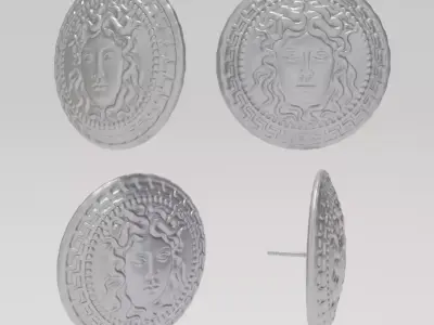 Gaze of Medusa Earrings - Free 3D print ready  Free 3D print model