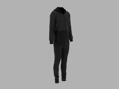 Sport Suit Low-poly 3D model 34