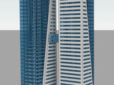 50 Floor Skyscraper 3D model