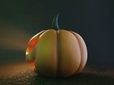 Jack o lantern-Pumpkin halloween Low-poly 3D model