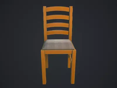 Dining chair 1 BPR Low-poly 3D model
