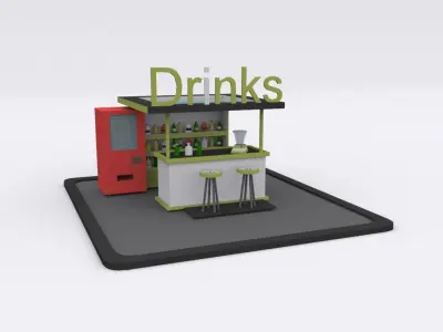 Night low poly  pack Low-poly 3D model