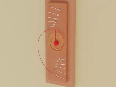 fibonacci wooden wall clock Low-poly 3D model