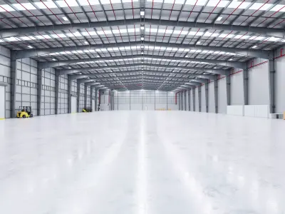 Industrial Warehouse Interior 13 Low-poly 3D model