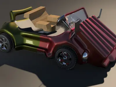3D Car 3D Games Ten Low-poly 3D model
