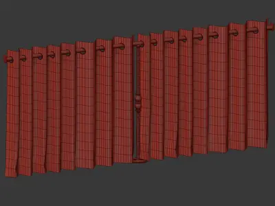 Cafe curtain 3D model