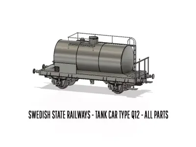 ROLLS-0053 SJ Litt Q12  Tank car in H0-scale 3D print model