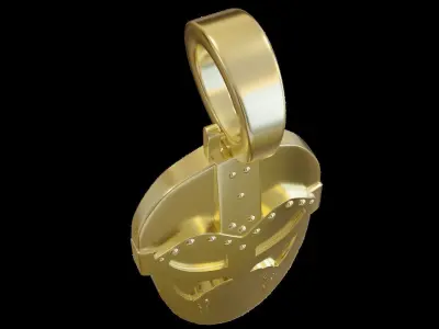 Viking Head Pendant Printable Model 3D print model