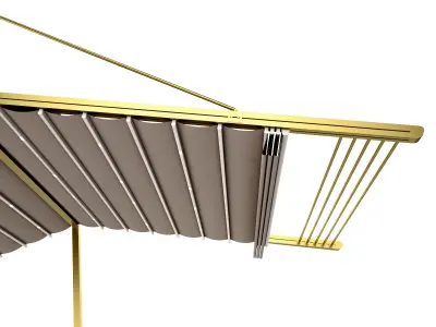 Motorized Pergola 3a brass satin polished 3D model