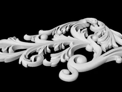 Central decor ornament for furniture 3D model 838