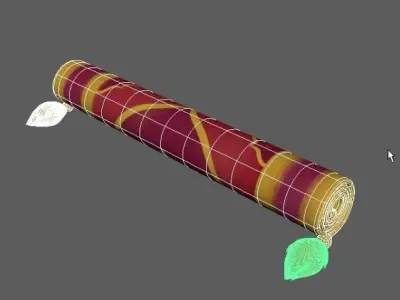 Rolled Rug 3D model