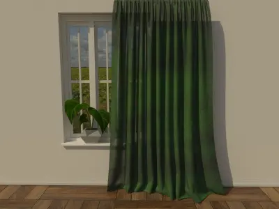 Sheer curtain 3D model