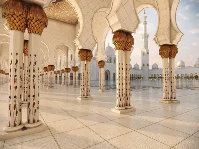 sheik Zayed mosque 3D model
