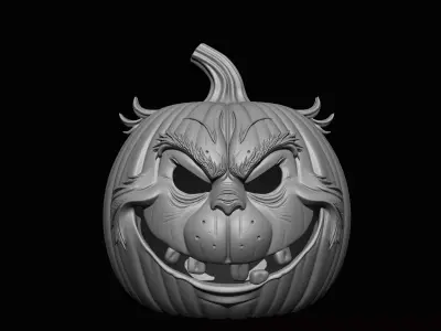 Grinch Pumpkin for Halloween 3D print model