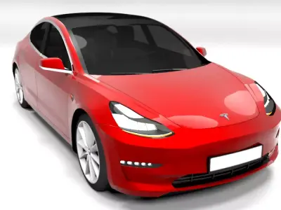 TESLA MODEL 3 Low-poly 3D model purchase