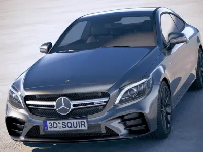 Mercedes C-class AMG Coupe 2019 3D model
