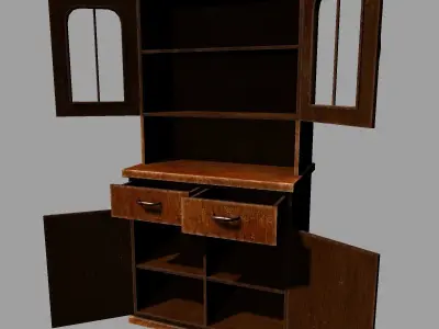 Old Cupboard Free low-poly 3D model