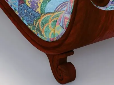 Classic Lounge Snail Sofa 3D model