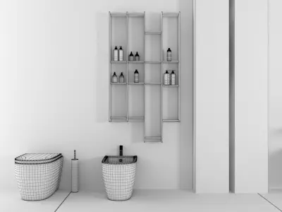 Bathroom furniture set Arcom Moov 2 3D model
