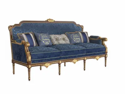 Luxury midnight sofa by Modenese 3D model