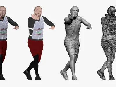 001180 bearded runner 3d print ready 3D print model