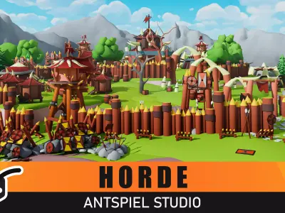 Horde Low-poly 3D model