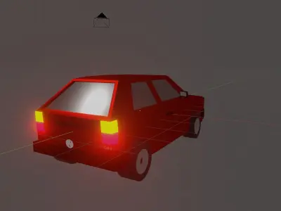 Low Poly Volkswagen Golf 2 Low-poly 3D model