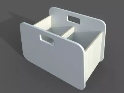 BacUp2Boxes White Low-poly 3D model