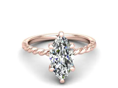 Engagement ring Victoria marquise 3D print model