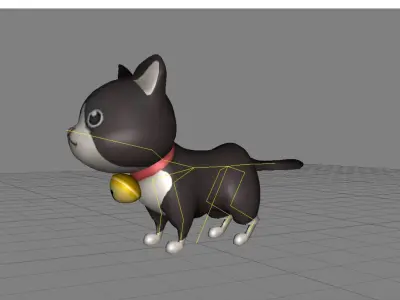 Lowpoly Animal Cartoon - Cat Low-poly 3D model
