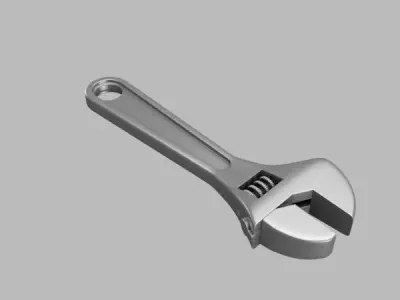 Adjustable Wrench Spanner 3D model