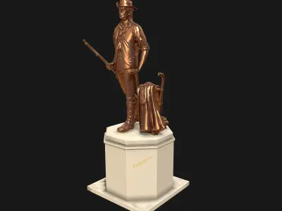 Minuteman Sculpture ready to 3D printing 3D print model