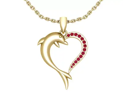 dolphin pendant 3D print model