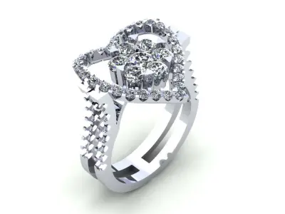 Heart Love Wedding Ring 396 3D print model