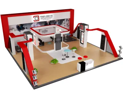 Booth Exhibition Stand a483  3D model
