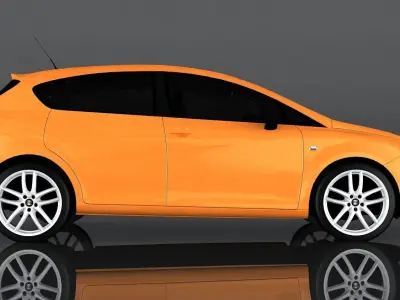 Seat Leon Cupra 2012 Low-poly 3D model