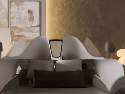 Sports Car Bed 3D Model 3D model