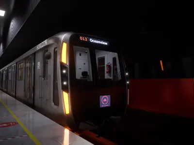 Subway Train Metal Blender and UE5 Low-poly 3D model