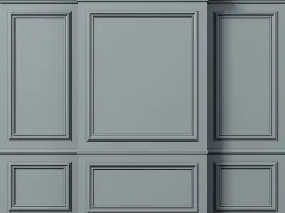 Wall molding 11  Boiserie classic panels 3D model